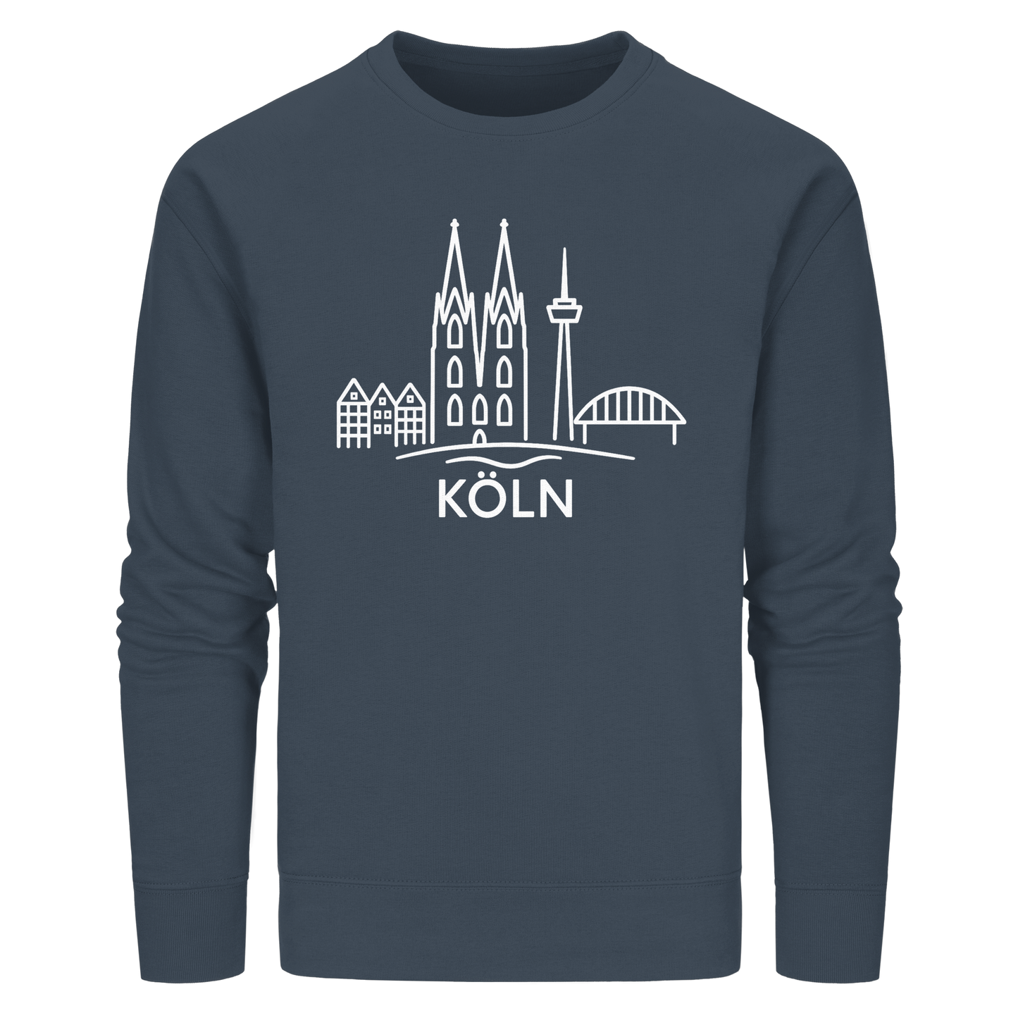 Köln Skyline (großer Druck auf der Brust) - Organic Basic Unisex Sweatshirt