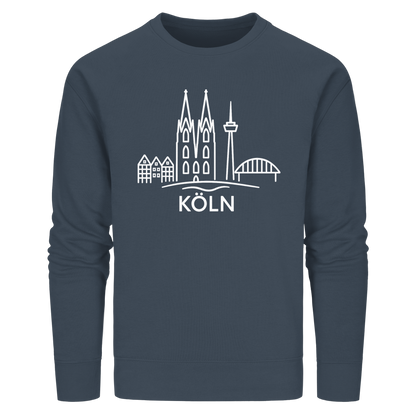 Köln Skyline (großer Druck auf der Brust) - Organic Basic Unisex Sweatshirt