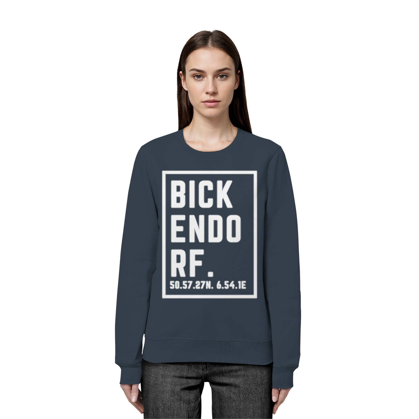 Bickendorf Koordinaten (großer Druck auf der Brust) - Organic Basic Unisex Sweatshirt
