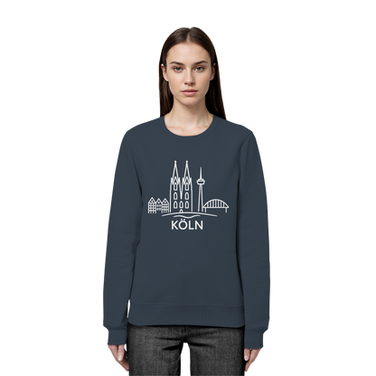 Köln Skyline (großer Druck auf der Brust) - Organic Basic Unisex Sweatshirt