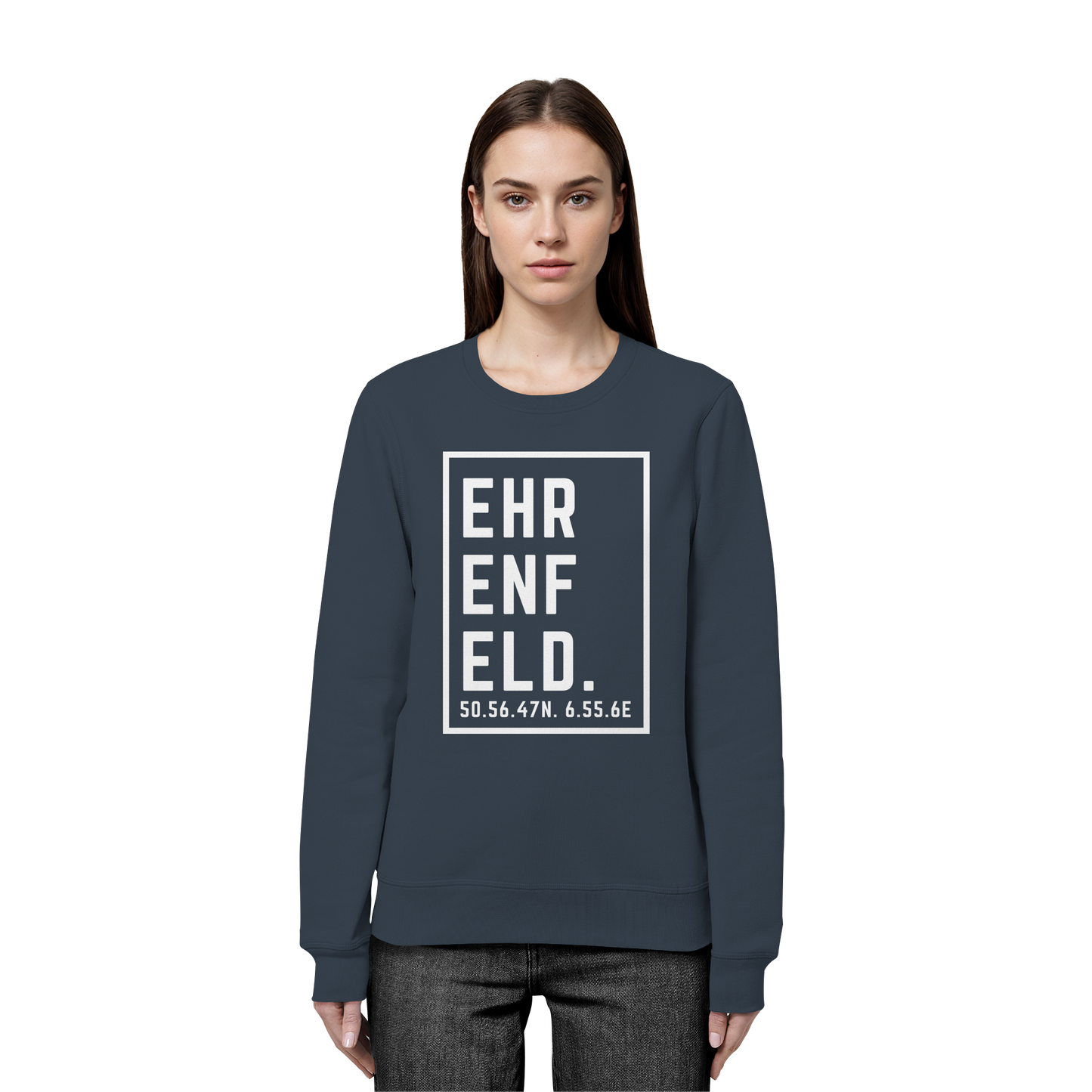Ehrenfeld Koordinaten (großer Druck auf der Brust) - Organic Basic Unisex Sweatshirt
