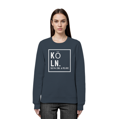 Köln Koordinaten (großer Druck auf der Brust) - Organic Basic Unisex Sweatshirt