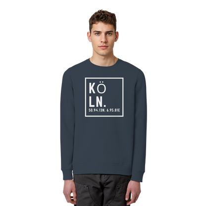 Köln Koordinaten (großer Druck auf der Brust) - Organic Basic Unisex Sweatshirt