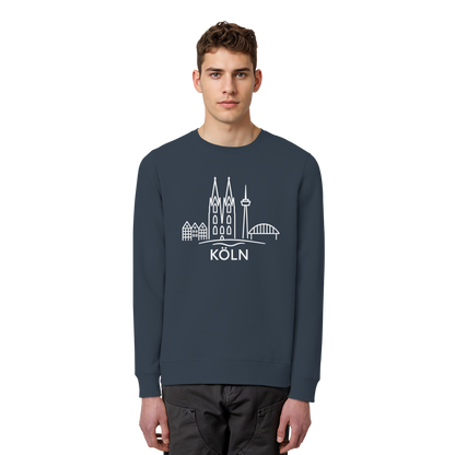 Köln Skyline (großer Druck auf der Brust) - Organic Basic Unisex Sweatshirt