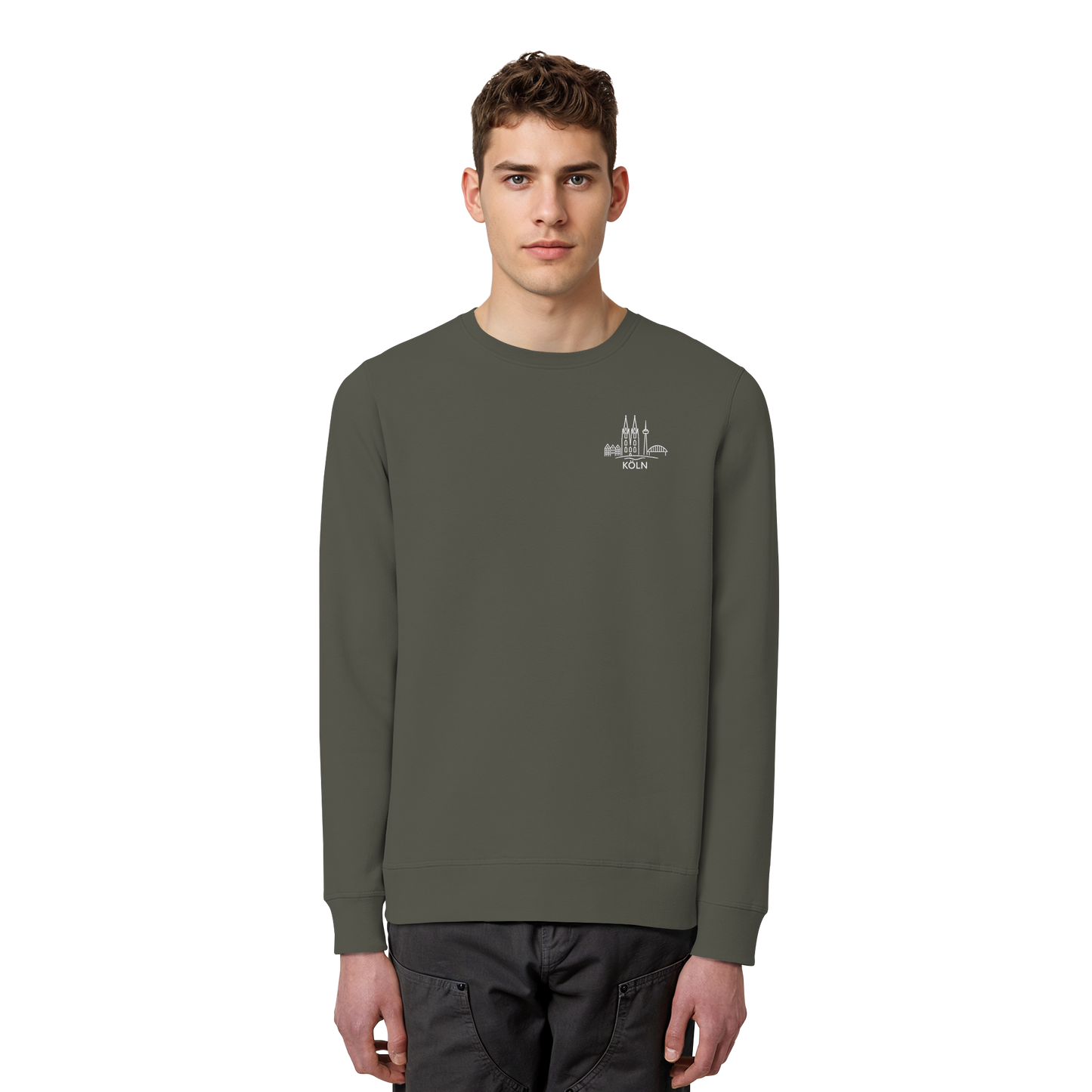 Köln Skyline Stick - Organic Basic Unisex Sweatshirt