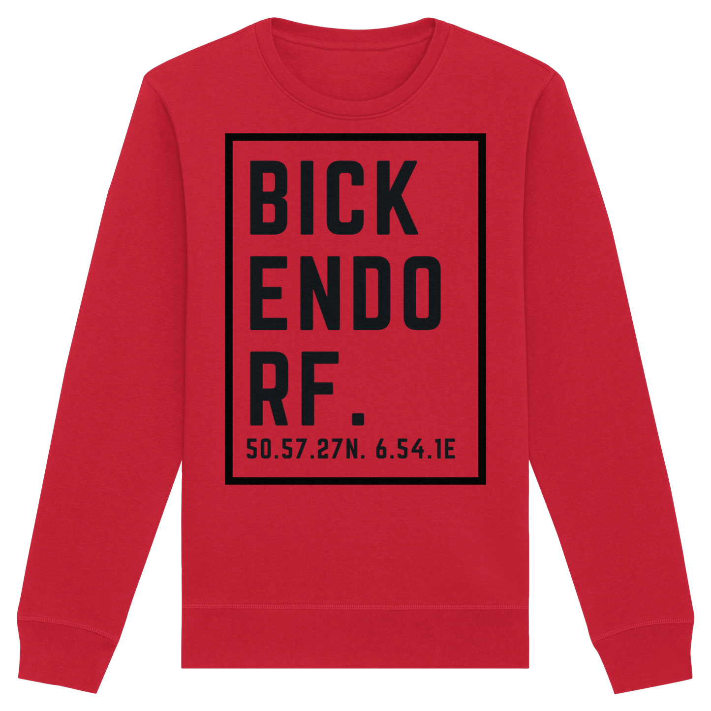 Bickendorf Koordinaten (großer Druck auf der Brust) - Organic Basic Unisex Sweatshirt