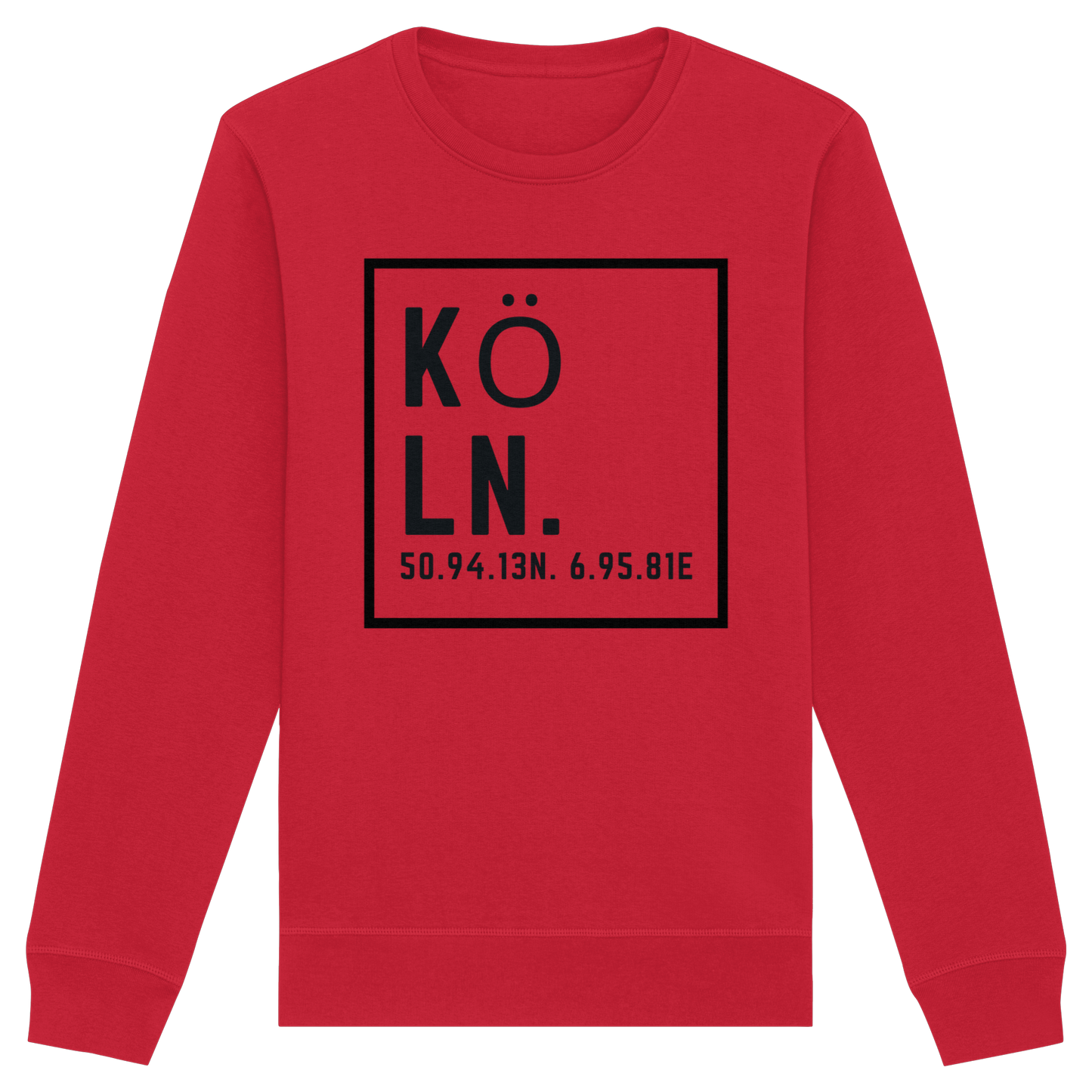 Köln Koordinaten (großer Druck auf der Brust) - Organic Basic Unisex Sweatshirt