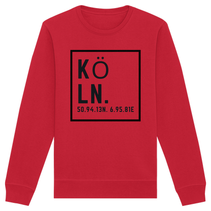 Köln Koordinaten (großer Druck auf der Brust) - Organic Basic Unisex Sweatshirt