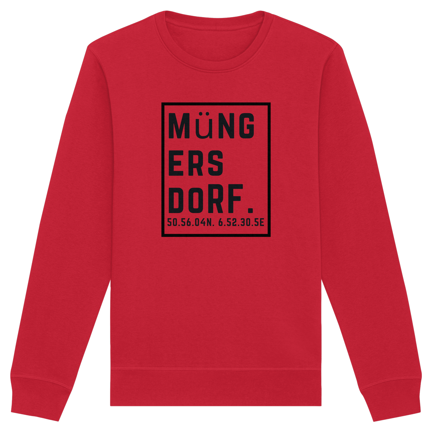 Müngersdorf Koordinaten (großer Druck auf der Brust) - Organic Basic Unisex Sweatshirt