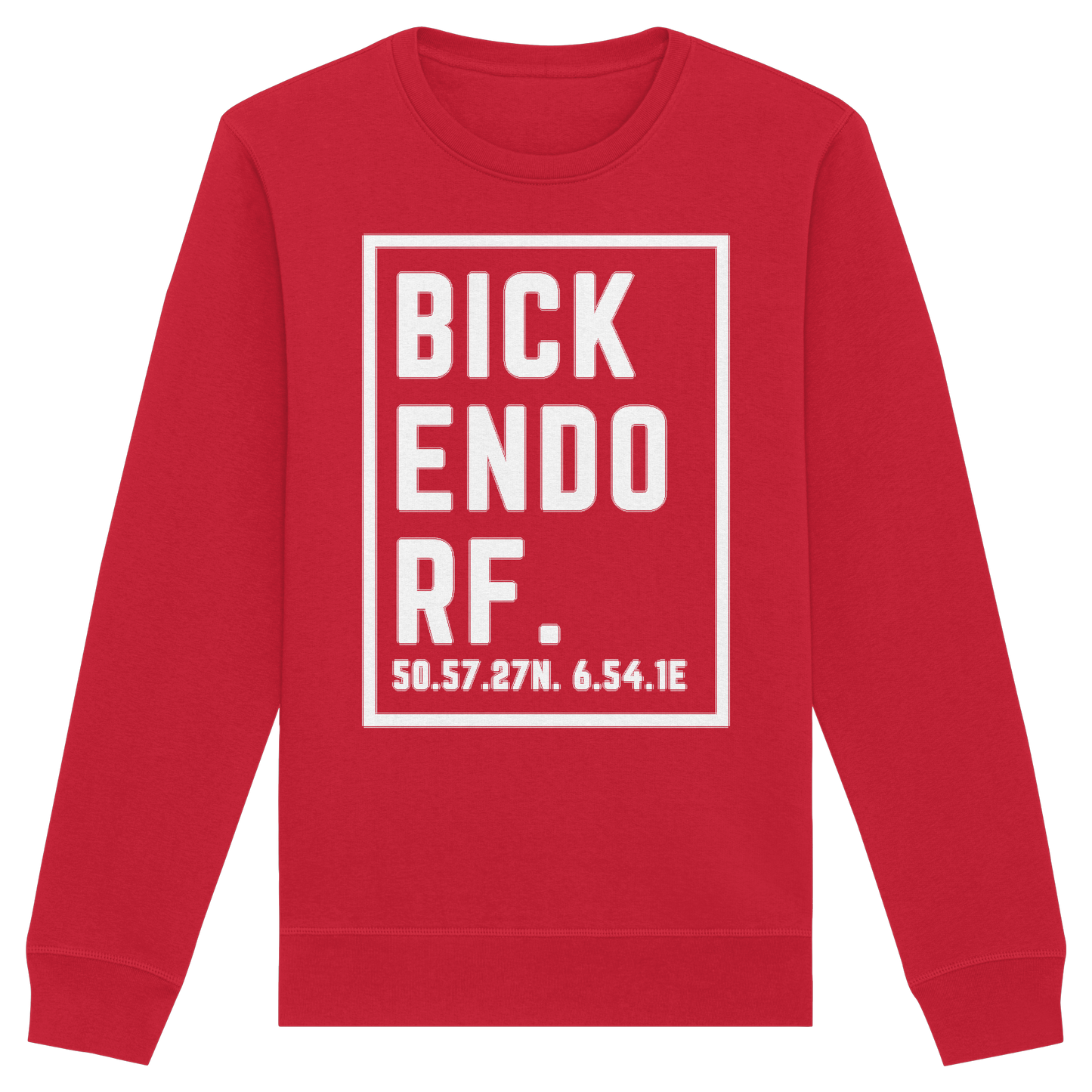 Bickendorf Koordinaten (großer Druck auf der Brust) - Organic Basic Unisex Sweatshirt