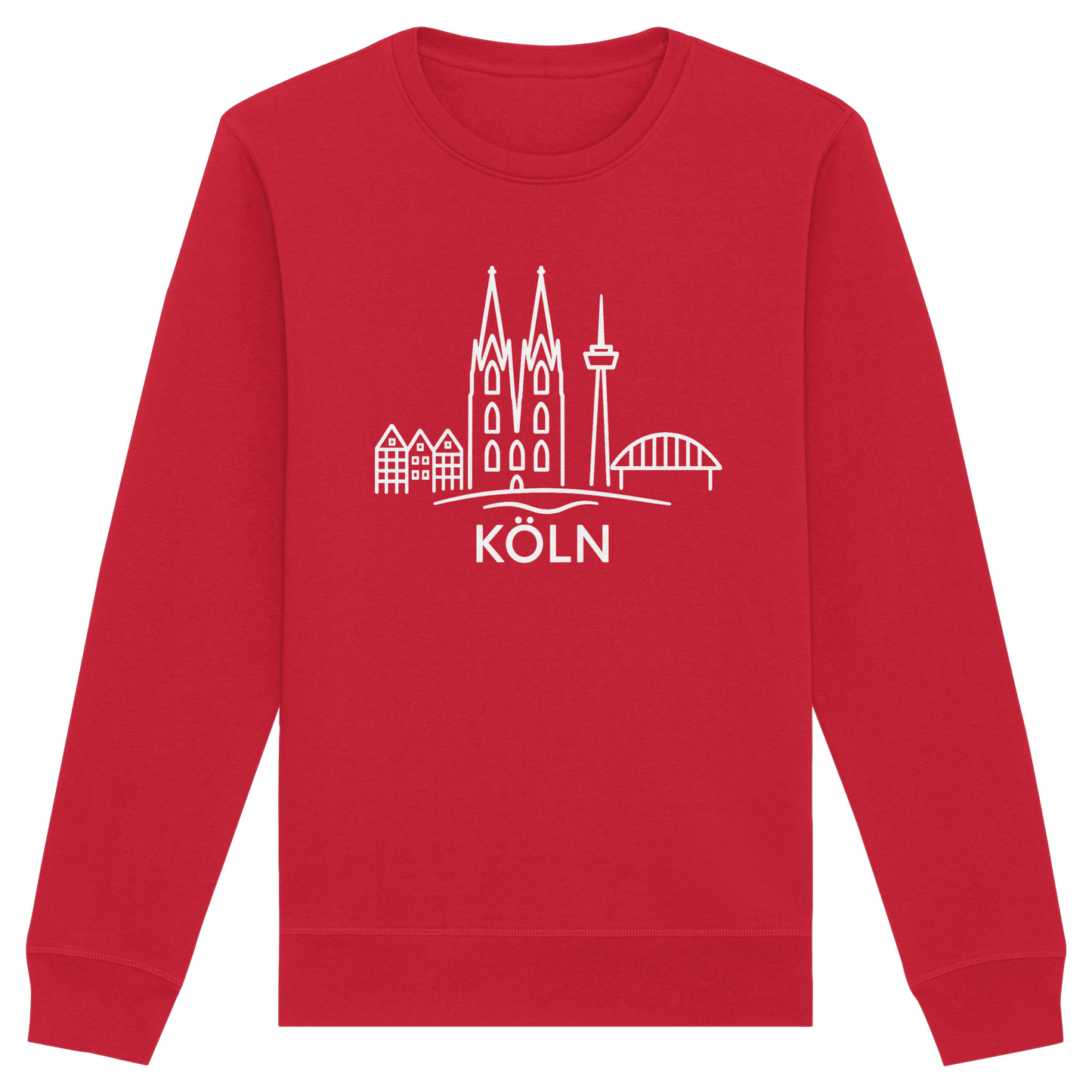 Köln Skyline (großer Druck auf der Brust) - Organic Basic Unisex Sweatshirt