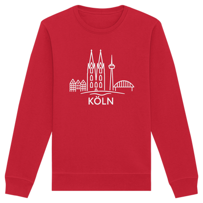 Köln Skyline (großer Druck auf der Brust) - Organic Basic Unisex Sweatshirt