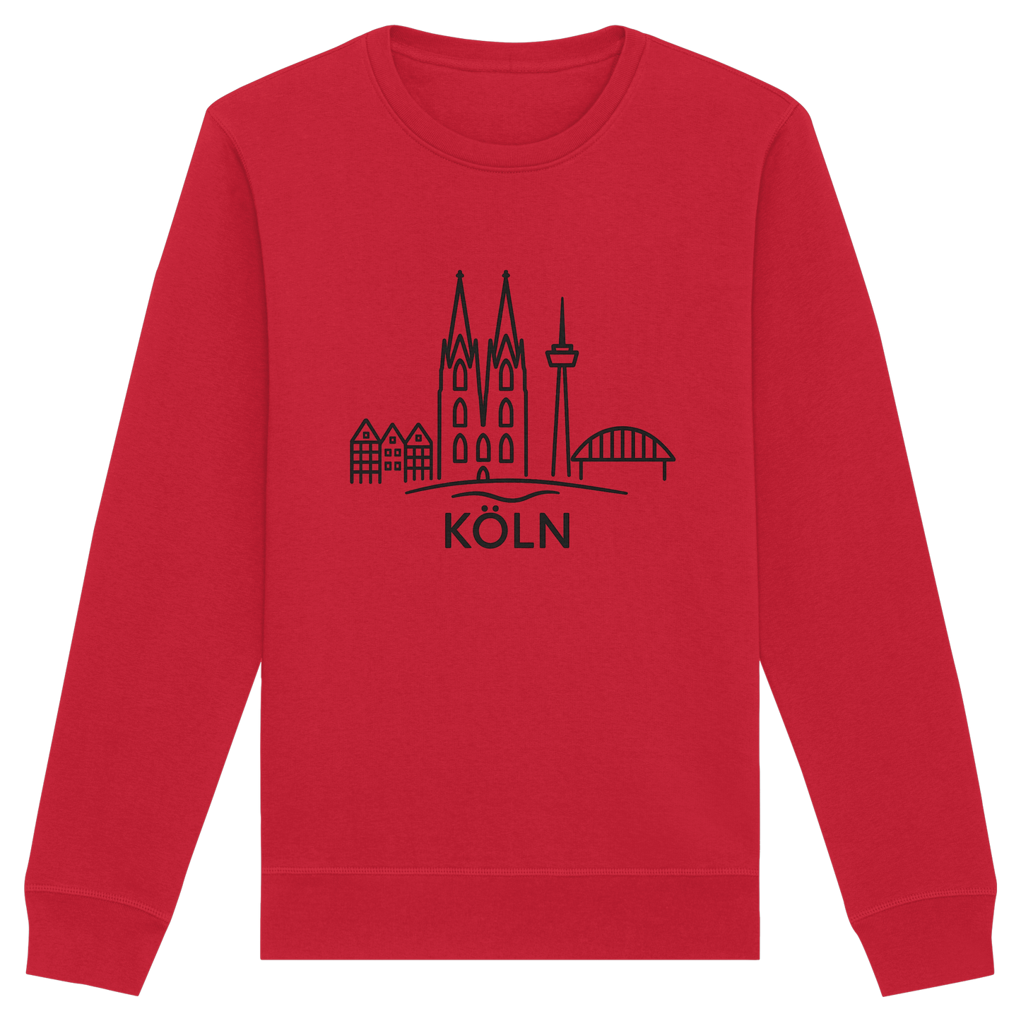 Köln Skyline (großer Druck auf der Brust) - Organic Basic Unisex Sweatshirt