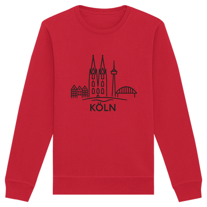 Köln Skyline (großer Druck auf der Brust) - Organic Basic Unisex Sweatshirt