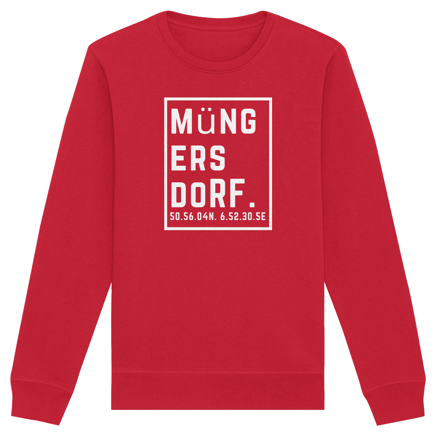 Müngersdorf Koordinaten (großer Druck auf der Brust) - Organic Basic Unisex Sweatshirt