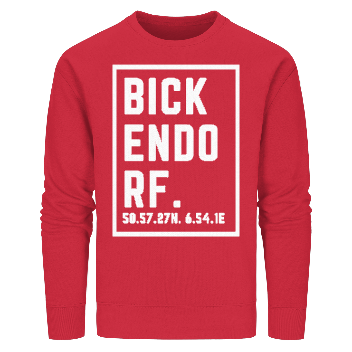Bickendorf Koordinaten (großer Druck auf der Brust) - Organic Basic Unisex Sweatshirt