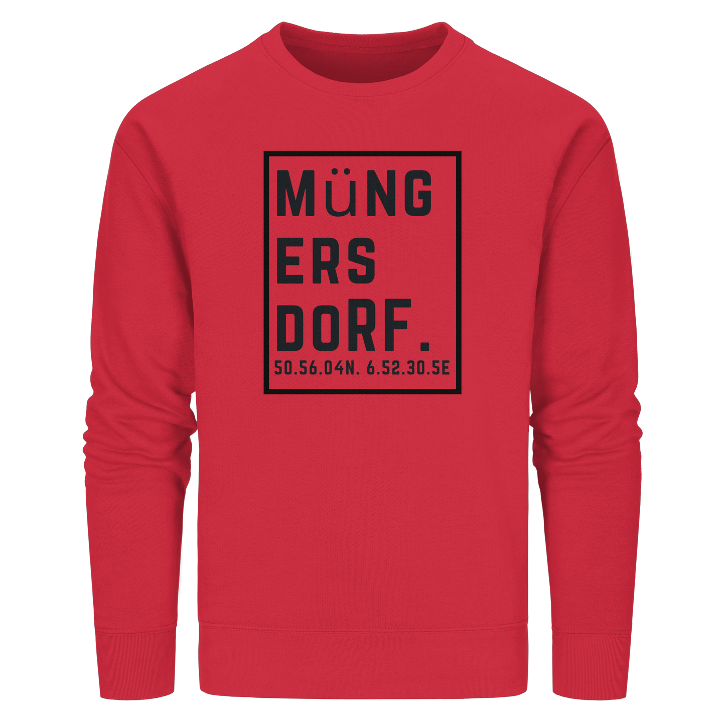 Müngersdorf Koordinaten (großer Druck auf der Brust) - Organic Basic Unisex Sweatshirt