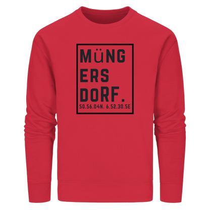 Müngersdorf Koordinaten (großer Druck auf der Brust) - Organic Basic Unisex Sweatshirt