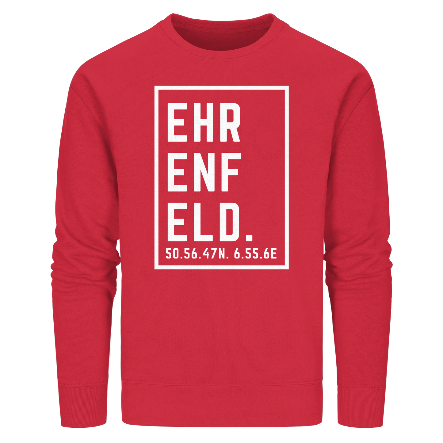 Ehrenfeld Koordinaten (großer Druck auf der Brust) - Organic Basic Unisex Sweatshirt
