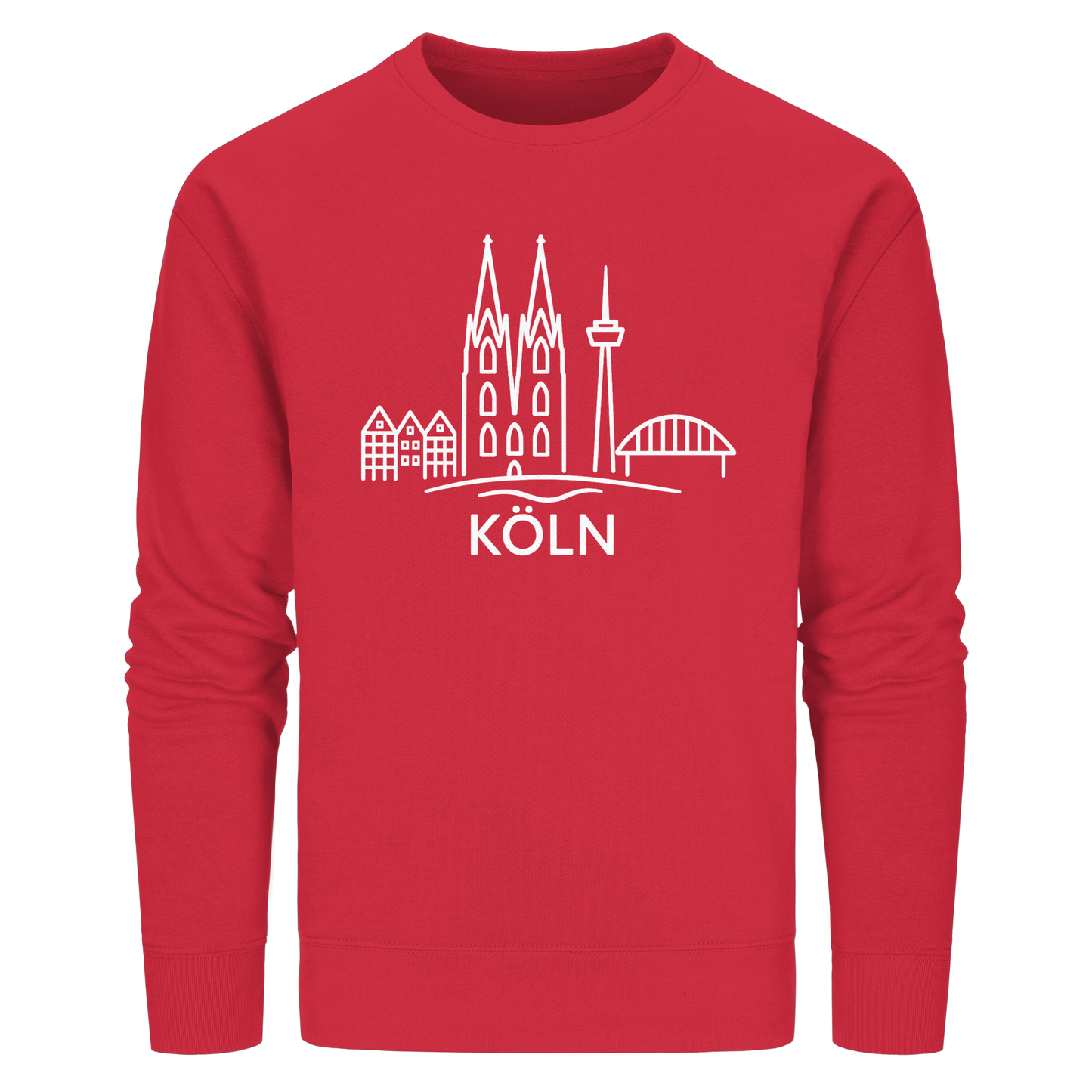 Köln Skyline (großer Druck auf der Brust) - Organic Basic Unisex Sweatshirt