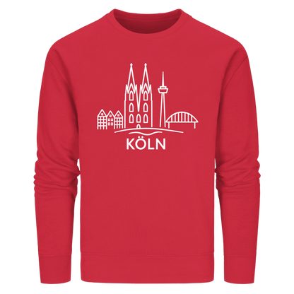 Köln Skyline (großer Druck auf der Brust) - Organic Basic Unisex Sweatshirt