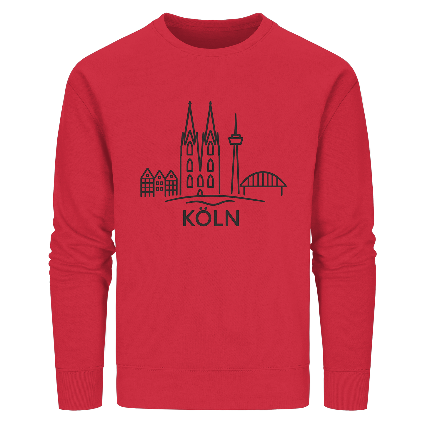 Köln Skyline (großer Druck auf der Brust) - Organic Basic Unisex Sweatshirt