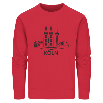 Köln Skyline (großer Druck auf der Brust) - Organic Basic Unisex Sweatshirt