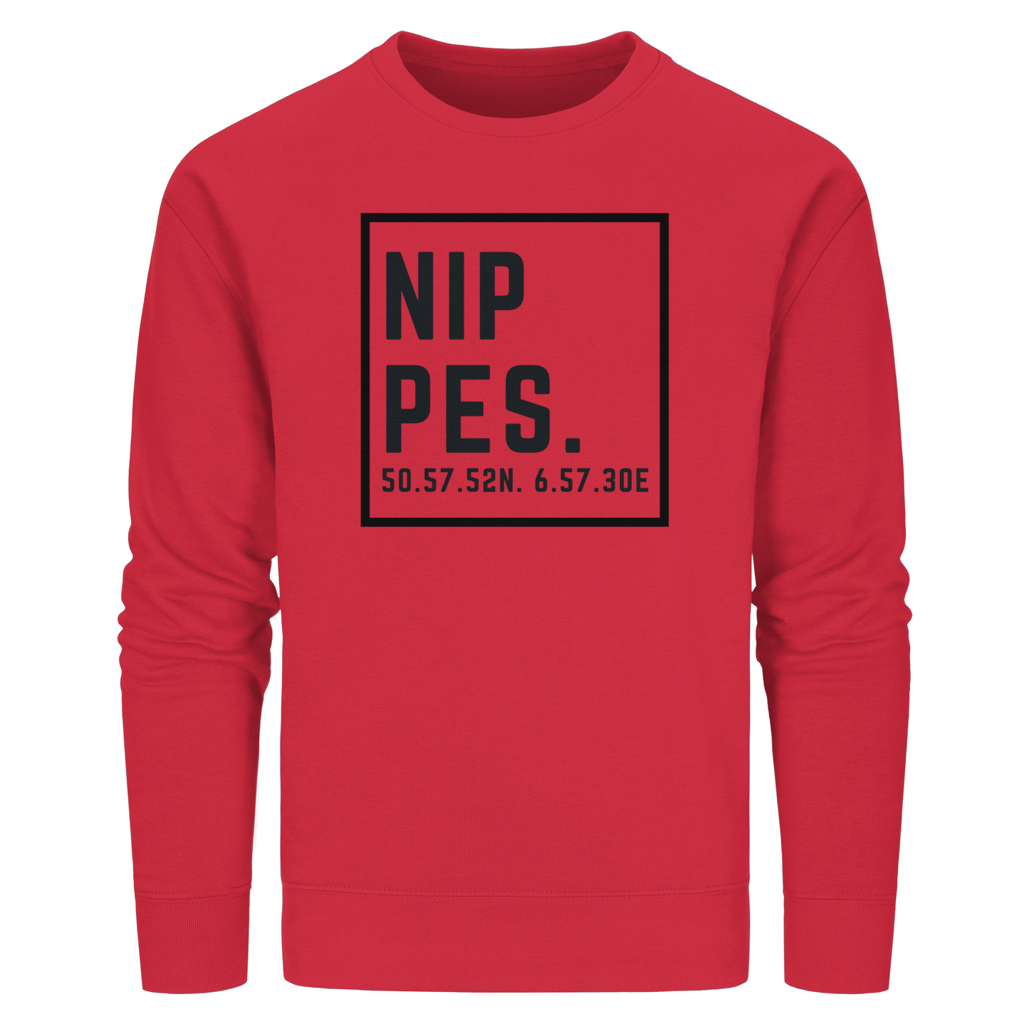 Nippes Koordinaten (großer Druck auf der Brust) - Organic Basic Unisex Sweatshirt