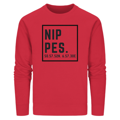 Nippes Koordinaten (großer Druck auf der Brust) - Organic Basic Unisex Sweatshirt