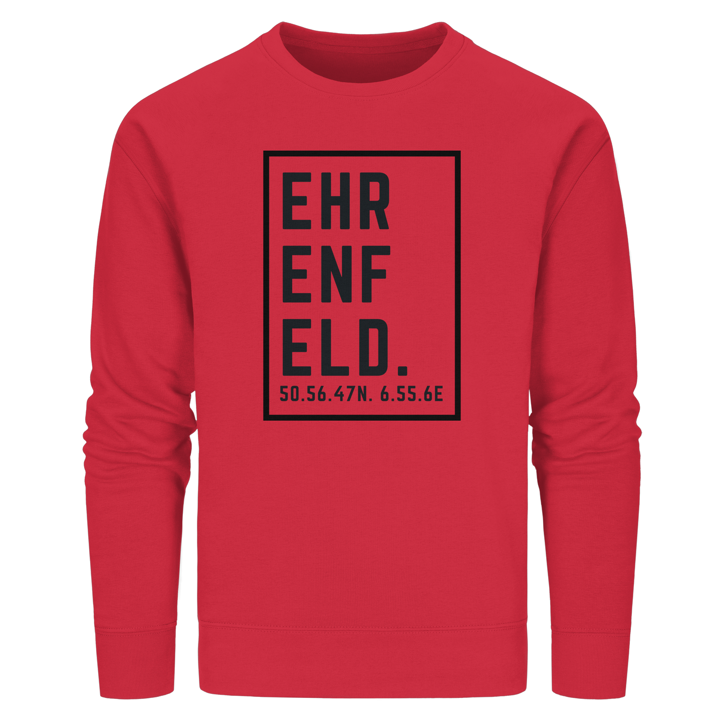 Ehrenfeld Koordinaten (großer Druck auf der Brust) - Organic Basic Unisex Sweatshirt