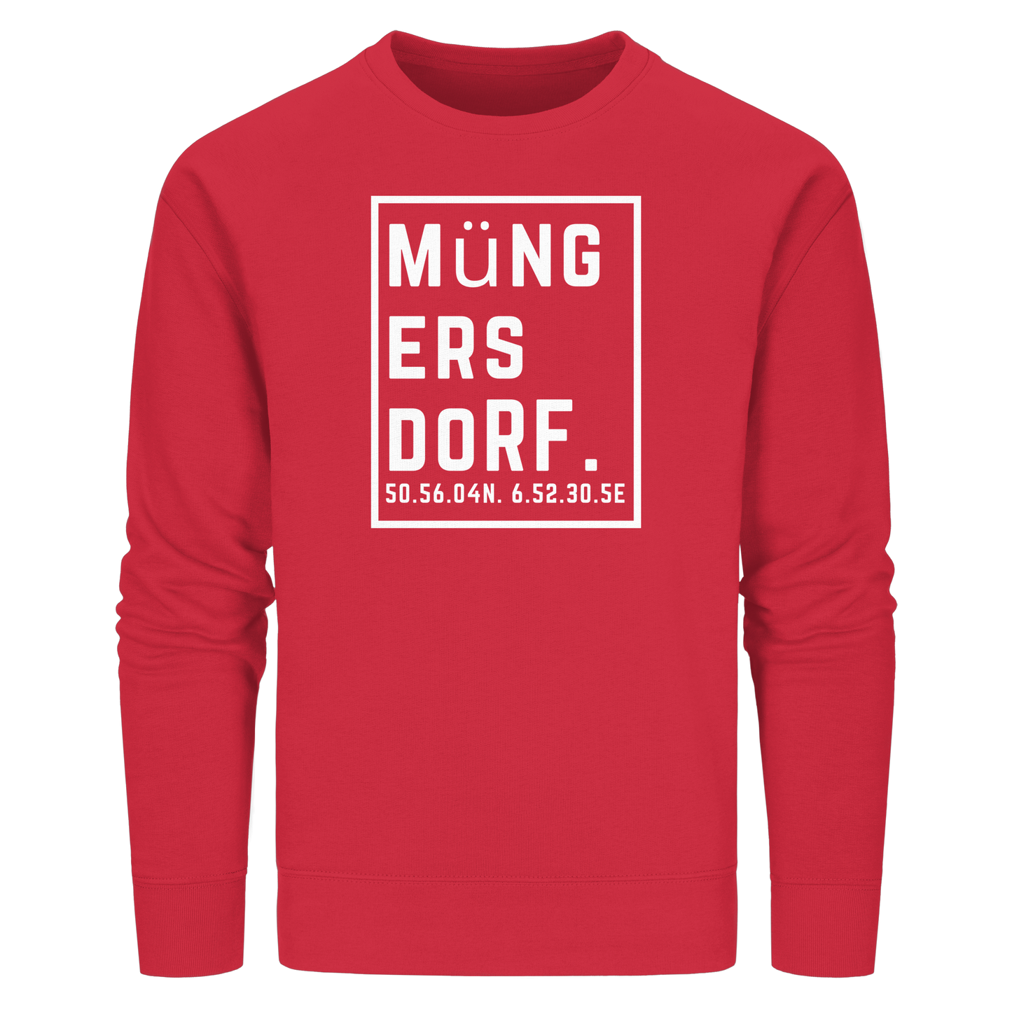 Müngersdorf Koordinaten (großer Druck auf der Brust) - Organic Basic Unisex Sweatshirt