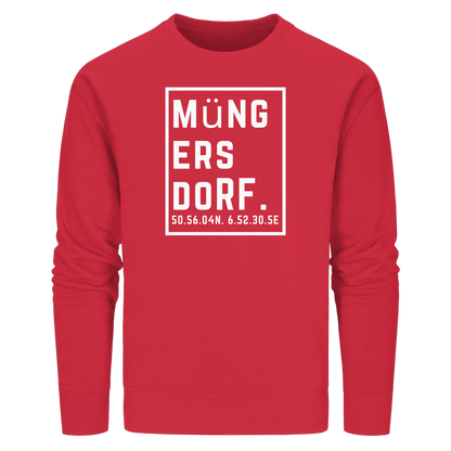 Müngersdorf Koordinaten (großer Druck auf der Brust) - Organic Basic Unisex Sweatshirt
