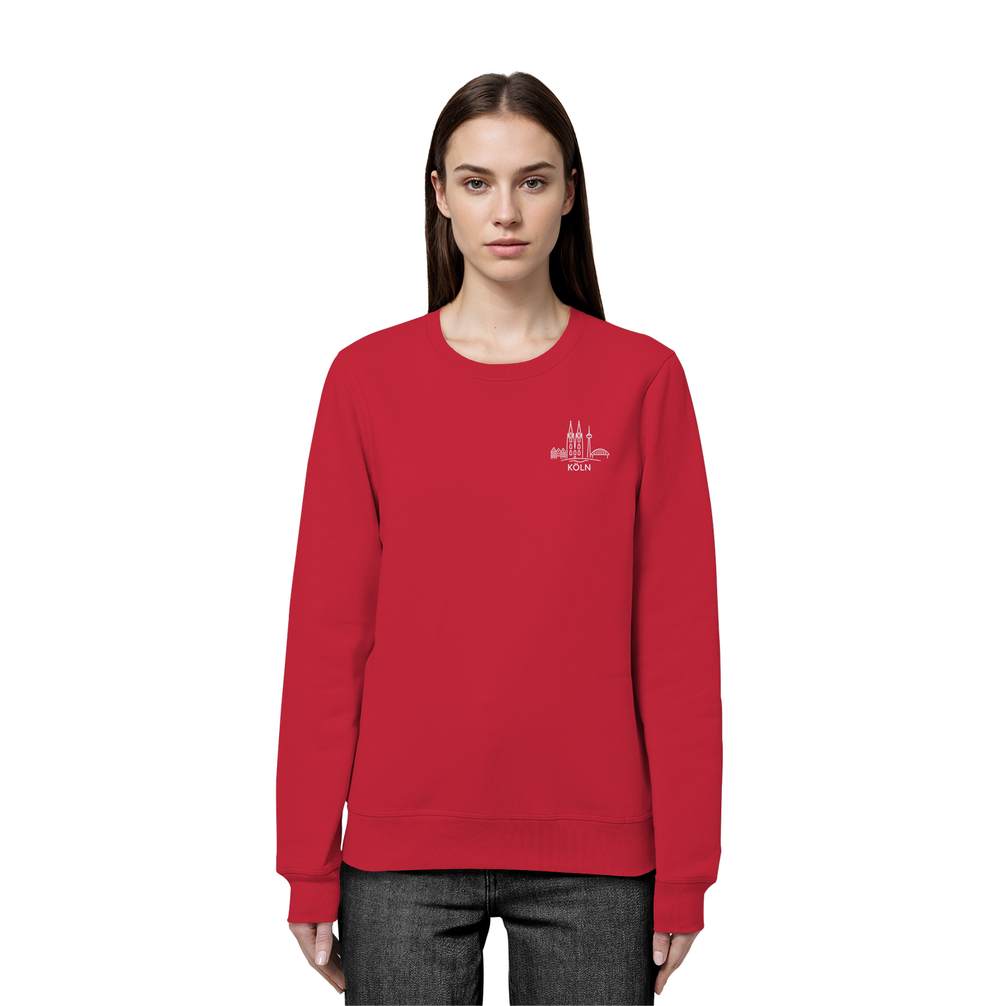 Köln Skyline Stick - Organic Basic Unisex Sweatshirt