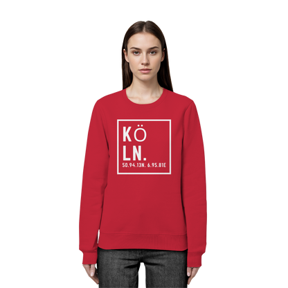 Köln Koordinaten (großer Druck auf der Brust) - Organic Basic Unisex Sweatshirt