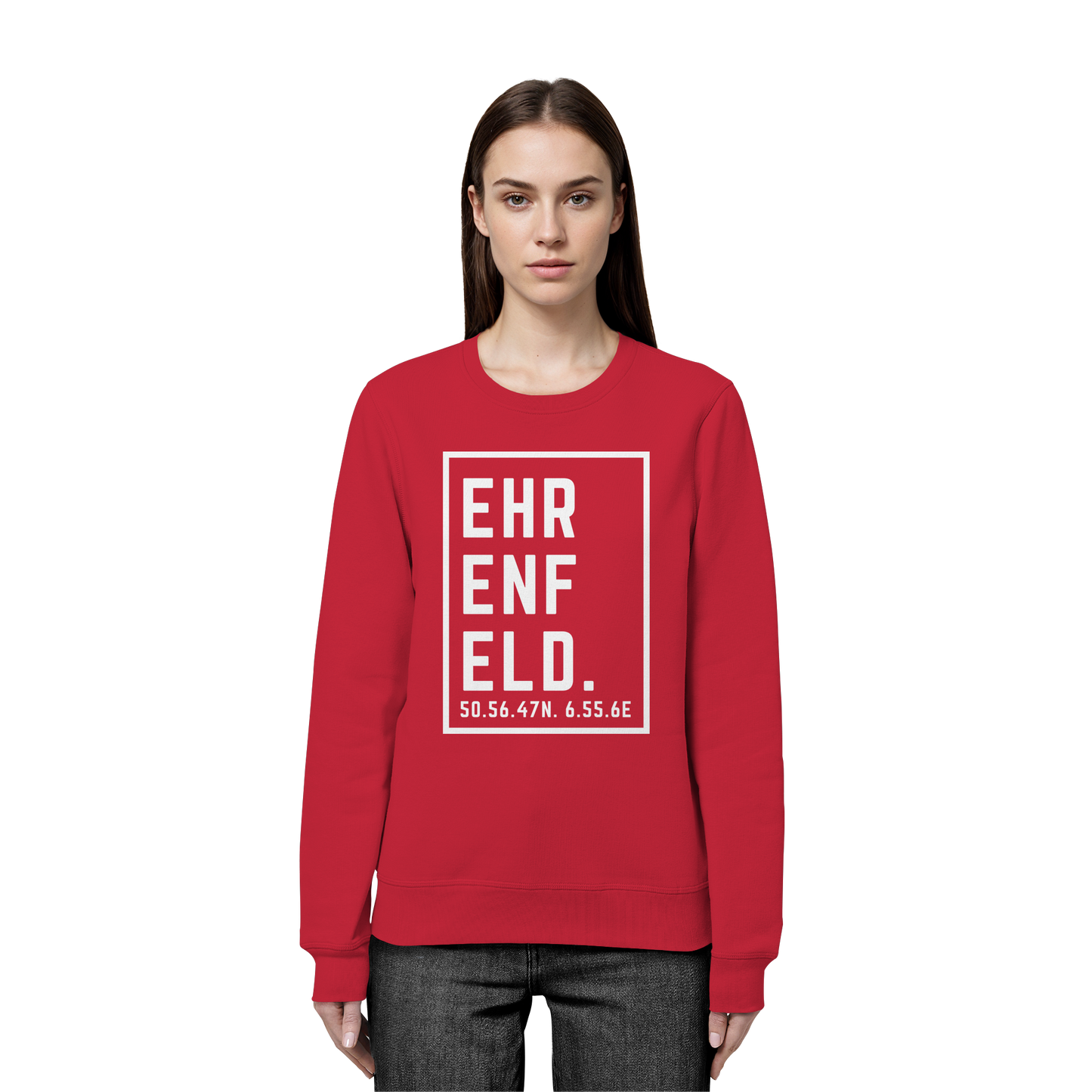Ehrenfeld Koordinaten (großer Druck auf der Brust) - Organic Basic Unisex Sweatshirt