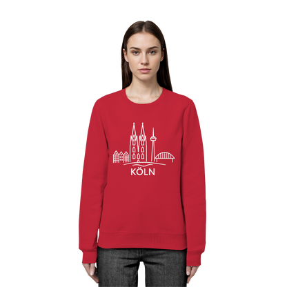 Köln Skyline (großer Druck auf der Brust) - Organic Basic Unisex Sweatshirt