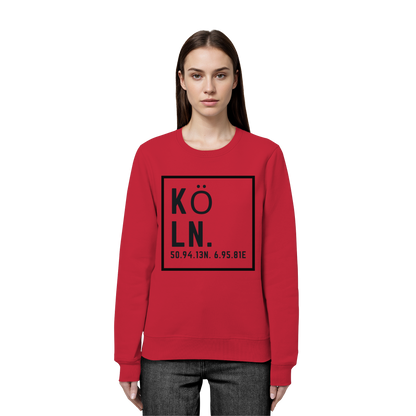 Köln Koordinaten (großer Druck auf der Brust) - Organic Basic Unisex Sweatshirt