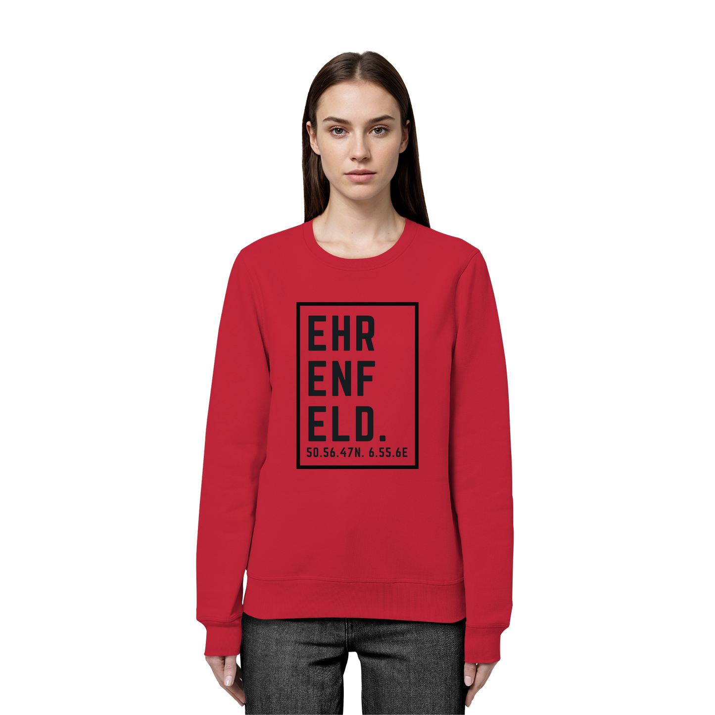Ehrenfeld Koordinaten (großer Druck auf der Brust) - Organic Basic Unisex Sweatshirt