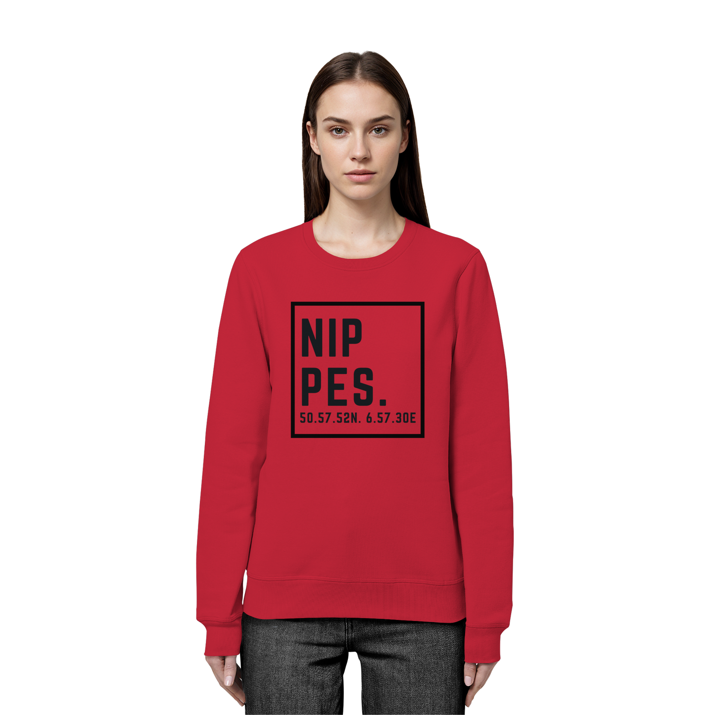 Nippes Koordinaten (großer Druck auf der Brust) - Organic Basic Unisex Sweatshirt