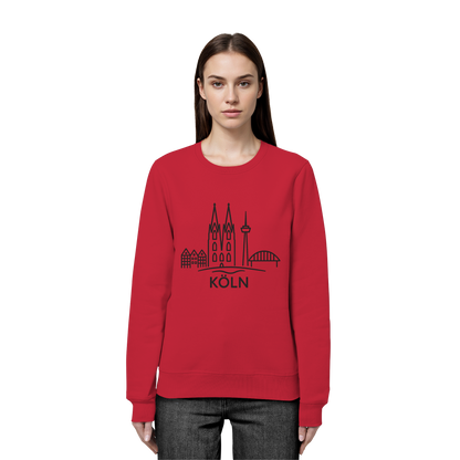 Köln Skyline (großer Druck auf der Brust) - Organic Basic Unisex Sweatshirt