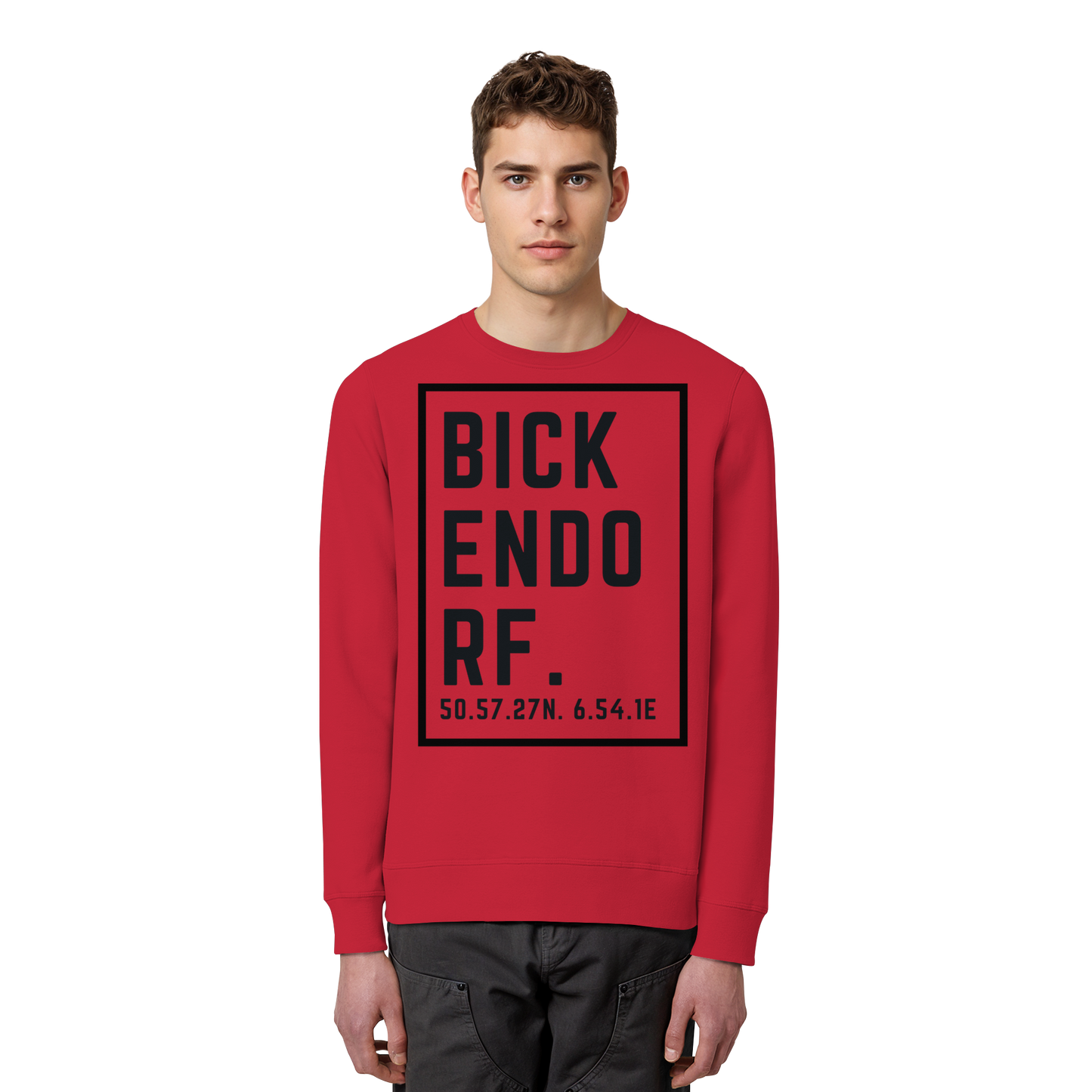 Bickendorf Koordinaten (großer Druck auf der Brust) - Organic Basic Unisex Sweatshirt