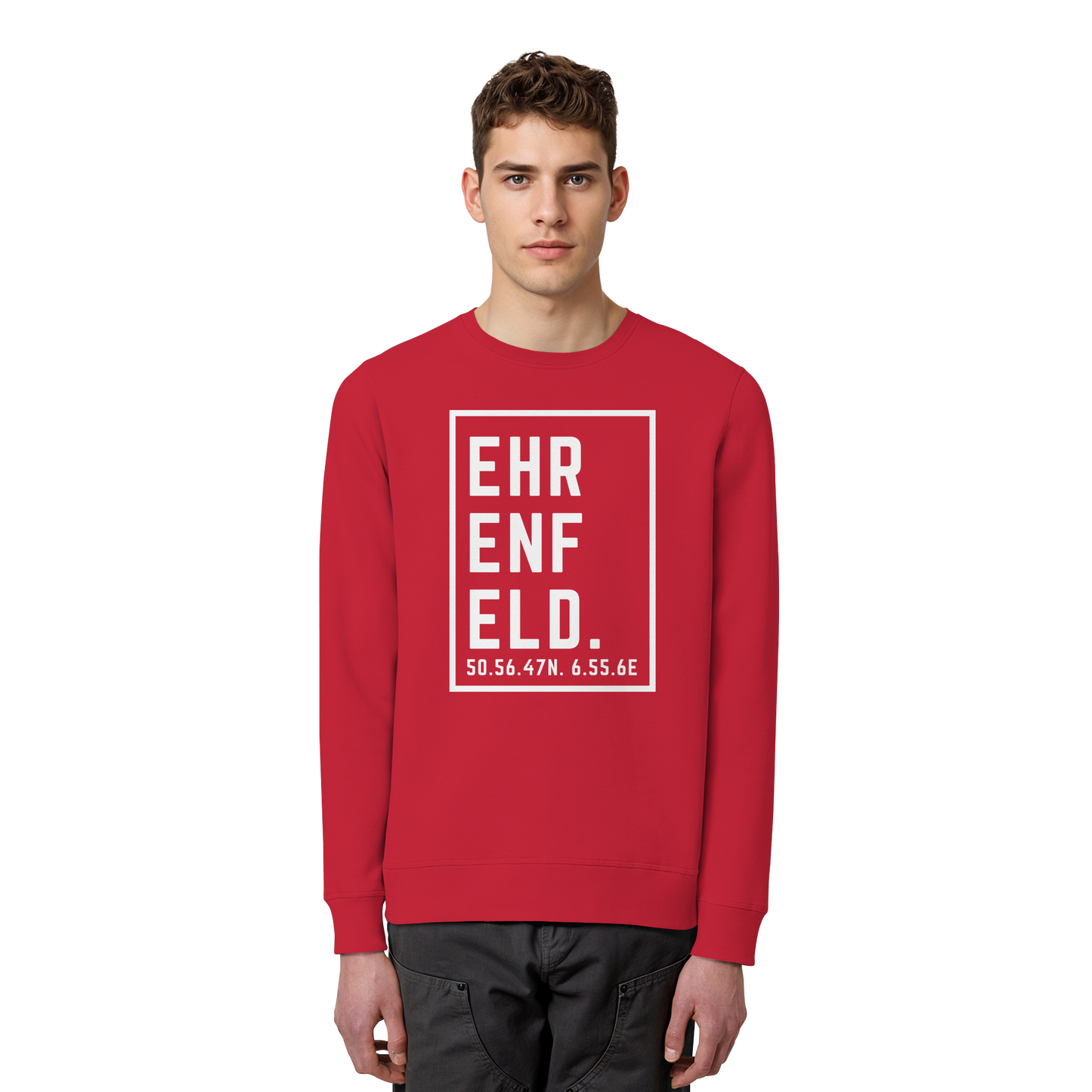 Ehrenfeld Koordinaten (großer Druck auf der Brust) - Organic Basic Unisex Sweatshirt