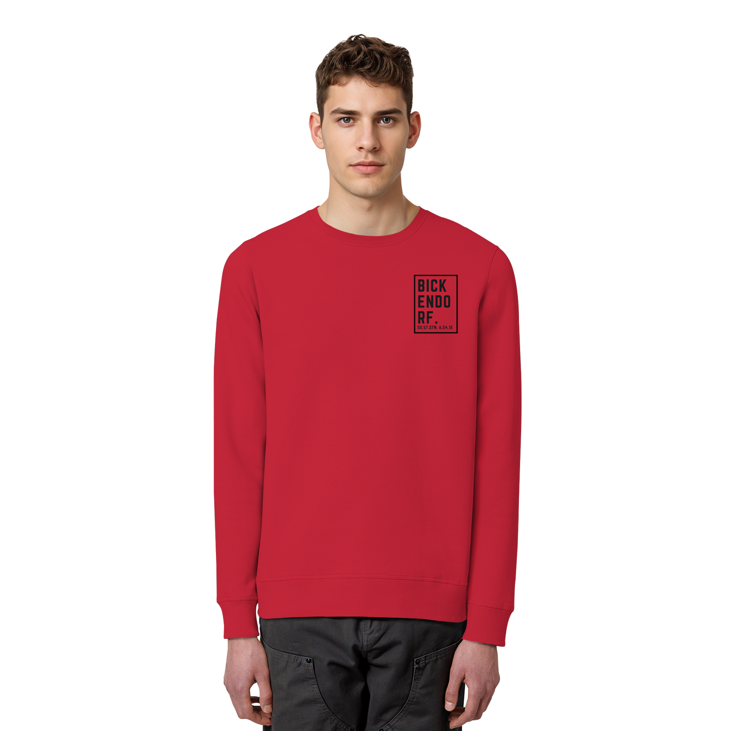 Bickendorf Koordinaten (kleiner Druck auf der Brust) - Organic Basic Unisex Sweatshirt