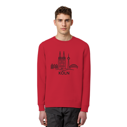 Köln Skyline (großer Druck auf der Brust) - Organic Basic Unisex Sweatshirt