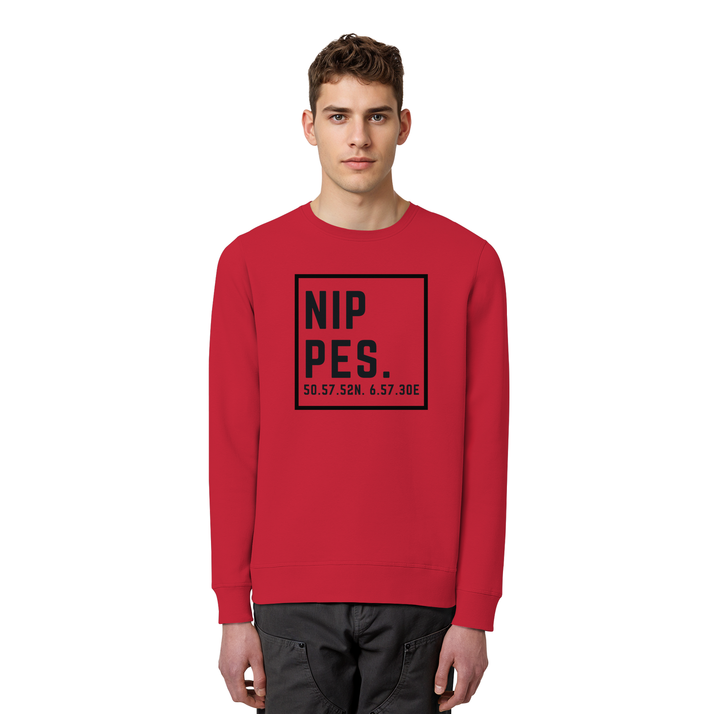 Nippes Koordinaten (großer Druck auf der Brust) - Organic Basic Unisex Sweatshirt