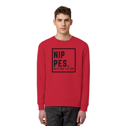Nippes Koordinaten (großer Druck auf der Brust) - Organic Basic Unisex Sweatshirt