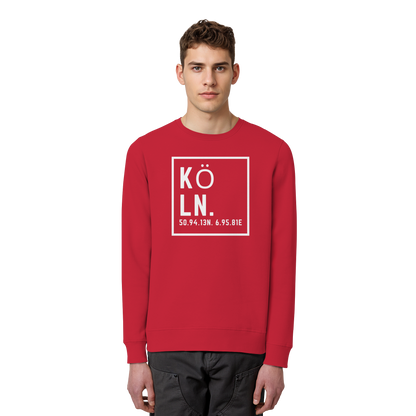 Köln Koordinaten (großer Druck auf der Brust) - Organic Basic Unisex Sweatshirt