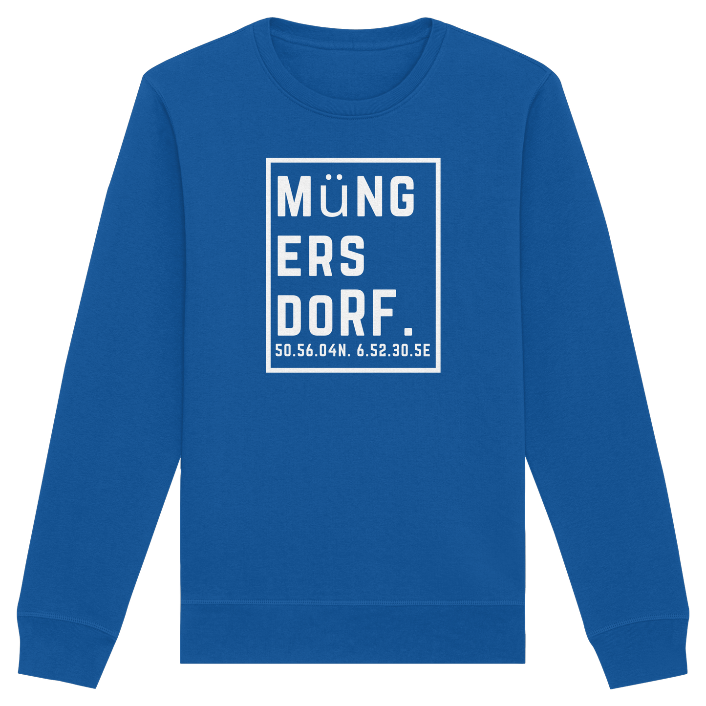 Müngersdorf Koordinaten (großer Druck auf der Brust) - Organic Basic Unisex Sweatshirt