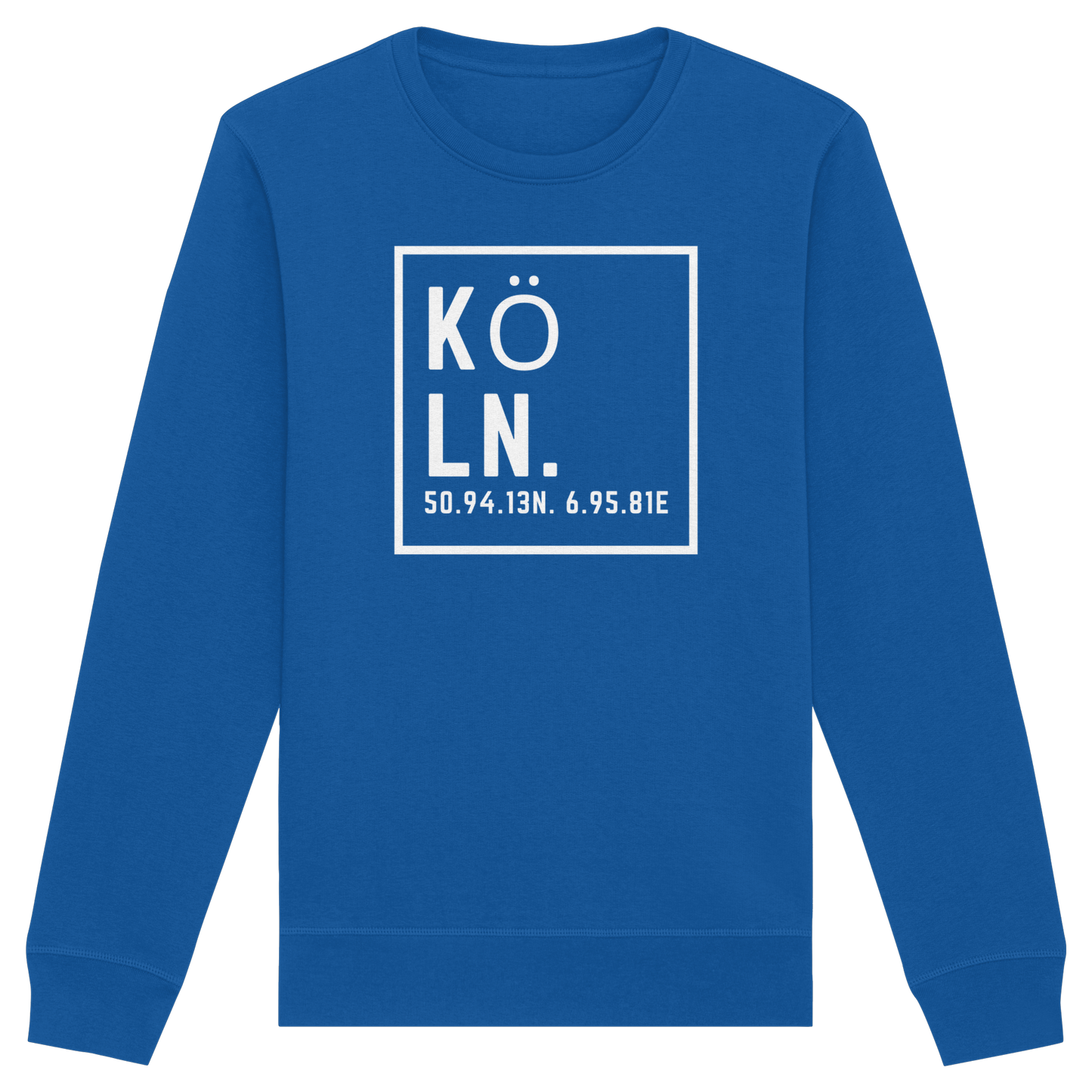 Köln Koordinaten (großer Druck auf der Brust) - Organic Basic Unisex Sweatshirt