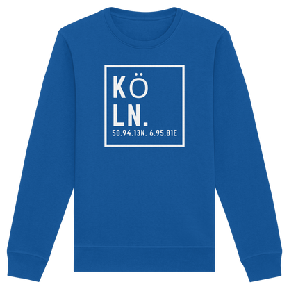 Köln Koordinaten (großer Druck auf der Brust) - Organic Basic Unisex Sweatshirt